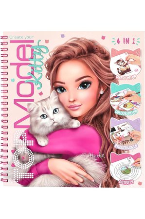 Depesche TOPModel Create Your Kitty 4'ü 1 Arada Boyama Aktivite Sticker Kitabı 92 Sayfa 14213