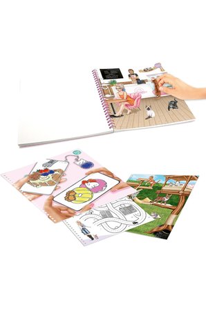 Depesche TOPModel Create Your Kitty 4'ü 1 Arada Boyama Aktivite Sticker Kitabı 92 Sayfa 14213