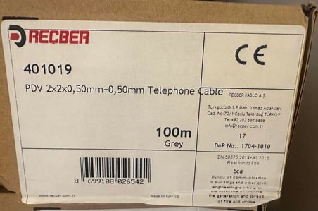 REÇBER PDV 2X2X0,50mm Telefon Kablosu 100 Metre