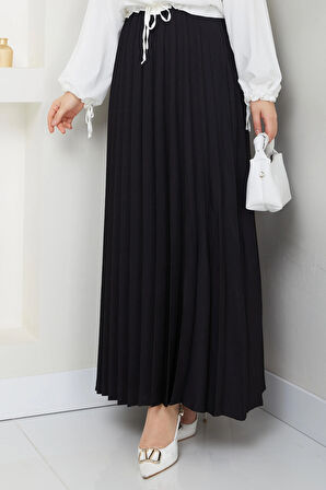 Dabıl krep kumaş Piliseli tesettür Etek