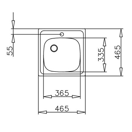 TEKA E50 1B (46,5 X 46,5) Paslanmaz Çelik Eviye 40109613