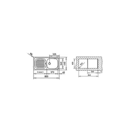 TEKA INFANT OB Paslanmaz Çelik Eviye SOL 40109721