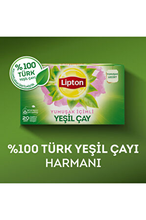 Lipton Yumuşak İçimli Yeşil Çay 6 x 20 li 1 G