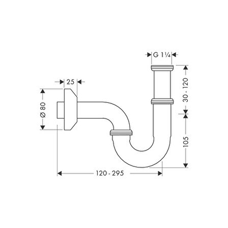 Hansgrohe Lavabo Sifonu - Krom