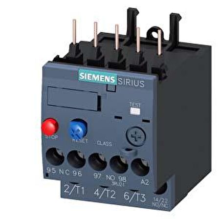 Siemens 3Ru2116-1Db0, Sirius Termik Röle, 1No-1Nc, 2.2-3.2 Amper