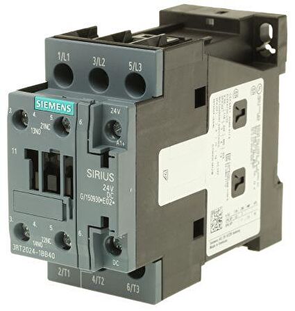 Siemens,Üç Faz;Sirus Kontaktör;Ac 24V Bobinli;5;5 3Rt2024-1Ab00