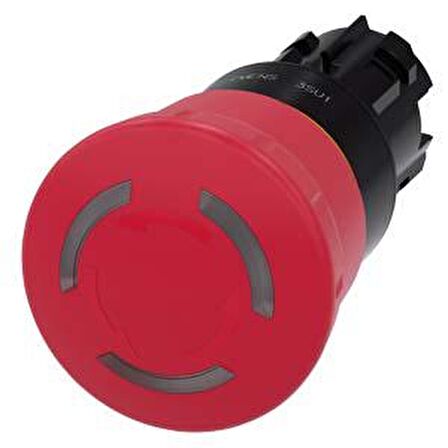 Sıemens,3Su1001-1Hb20-0Aa0 Acil Stop Mantar Buton 40Mm Işıklı