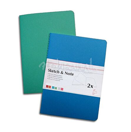 Hahnemühle İkili Eskiz Defter Seti 40 Sayfa A6 Mavi-Yeşil