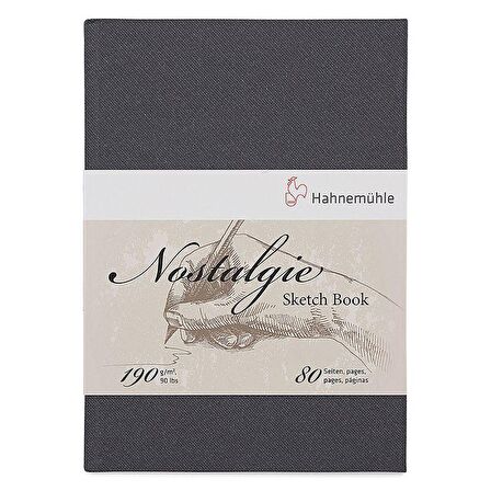 Hahnemühle Nostalgie Çizim Defteri Sert Kapak Dikey 190g 80 Yp A4