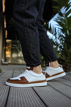 Chekich CH201 BT Erkek Ayakkabı TABA/BEYAZ