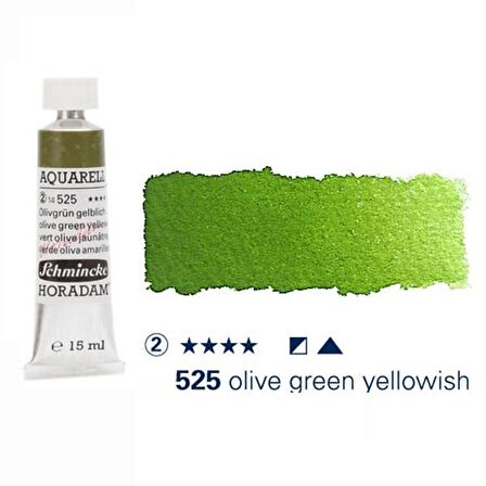 Schmincke Horadam Aquarell Tube 15ml S2 Olive Green Yellowish 525