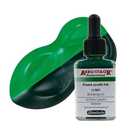 Schmincke Aero Color 28ml No:501 Brilliant Green