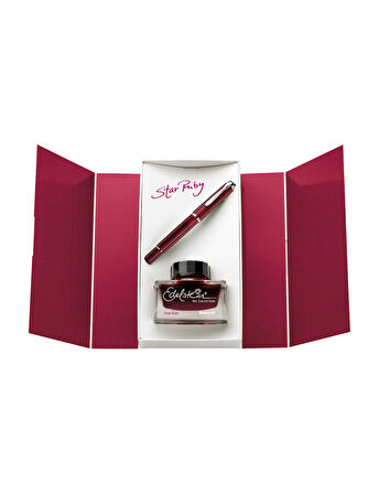 Pelikan M205 Star Ruby F Uç Dolma Kalem + Edelstein Mürekkep 50ml 814386