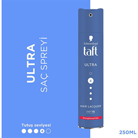 Taft Ultra Saç Spreyi No: 4 Strengthened Hair 250 ml