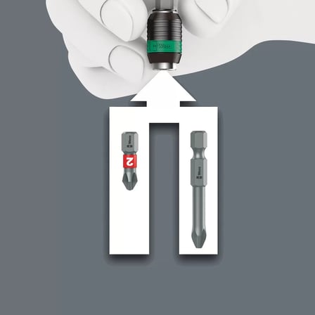 Wera 889/4/1 Rapidaptor Üniversal Bits Tutucu, 1/4" x 75 mm