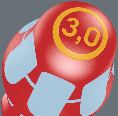 Wera 3160 i VDE Yalıtımlı Düz Tornavida, Paslanmaz, 0.5 x 3 x 80 mm
