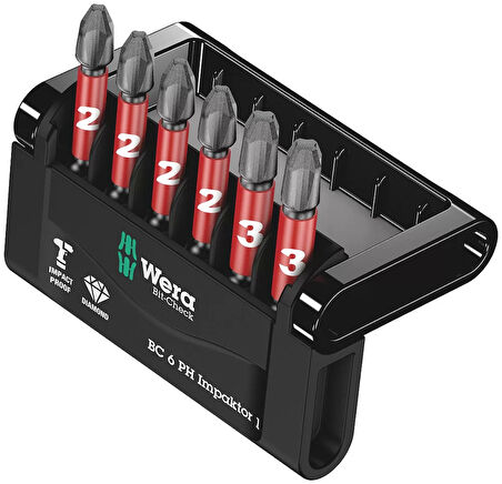 Wera Bit-Check 6 PH impaktor Bits Seti 1 05057691001