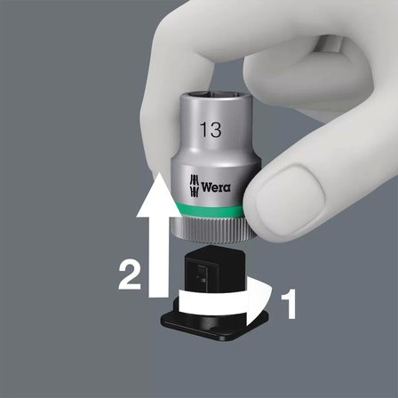 Wera 8100 SA 8 Mafsallı Metal Cırcırlı Zyklop Karma Seti 1/4" 05004018001