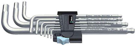 Wera 3950/9 PKL Hex-Plus Paslanmaz Topbaş Alyan Set 05073544001