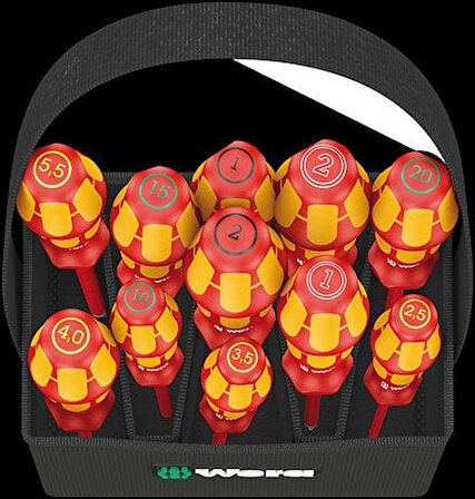 WERA KraftForm 2GO 100 FORM 2GO 100 11 Parça VDE 1000 Volt İzoleli  Tornavida Takımı