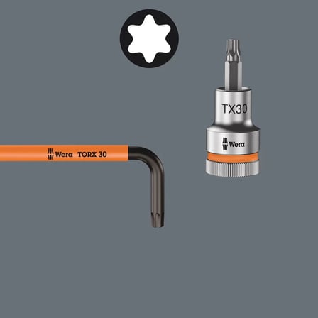 Wera 967 SXL TORX® HF Renkli Allen Anahtar, Tutma Fonksiyonlu, Uzun, TX 15 x 123 mm