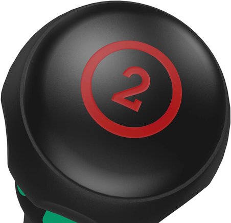 Wera 1850 PH Kraftform BallGrip/Yumru Saplı Yıldız Tornavida, PH 2 x 100 mm