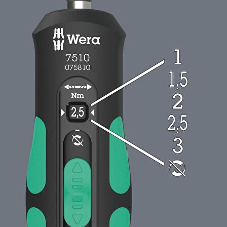 Wera 7510 Kraftform Safe-Torque Speed 1-3 Nm