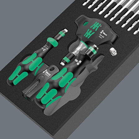 Wera 9752 Özel Kesim Sünger Kraftform Kompakt Cırcırlı Set 1
