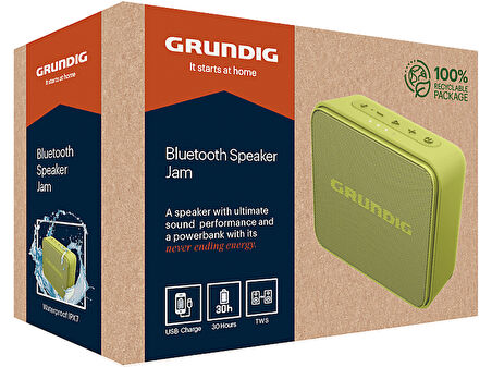 GRUNDIG Jam+ Bluetooth Hoparlör Yeşil