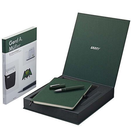 LAMY 2000 DOLMA KALEM 14K ALTIN PINE F UÇ VE DEFTER SETİ