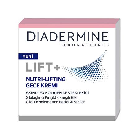 Diadermine Lift Nutritive Yaşlanma Karşıtı Kolajen 30 Yaş + Gece Yüz ve Boyun Kremi 50 ml 