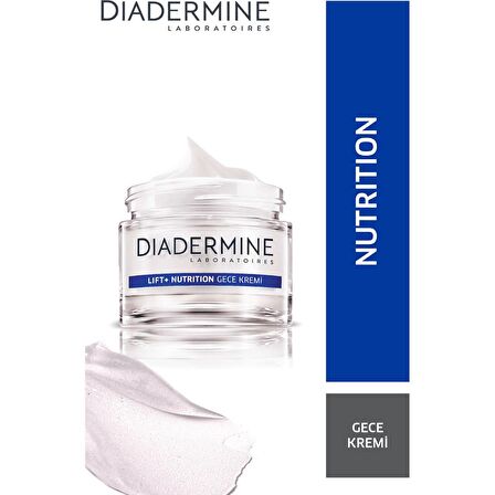 Diadermine Lift Nutritive Yaşlanma Karşıtı Kolajen 30 Yaş + Gece Yüz ve Boyun Kremi 50 ml 