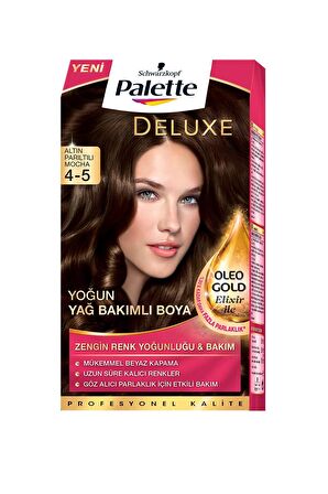 Palette Deluxe Kit Saç Boyası  4-5 Altın Parıltılı Mocha 