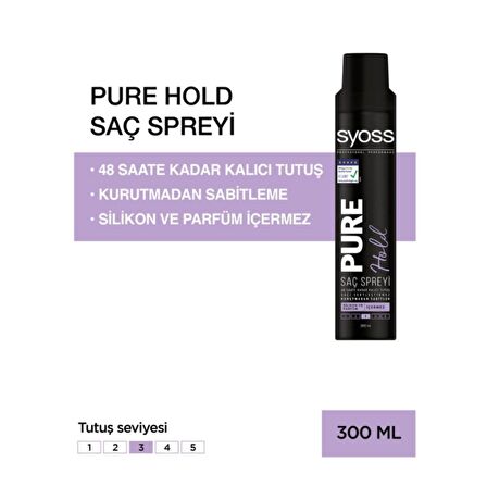 Syoss Saç Spreyi Pure Hold 300ml