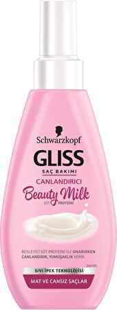 Schwarzkopf Gliss Saç Bakımı Canlandırıcı Beauty Milk Süt Proteini 150 Ml. Mat ve Cansız Saçlar