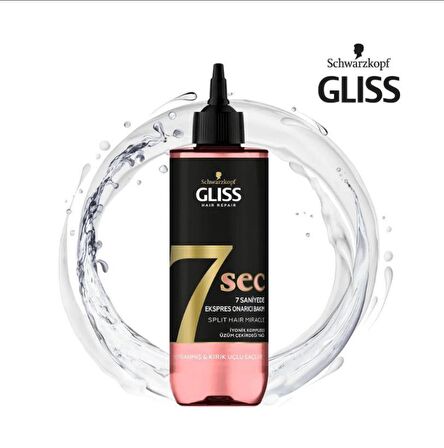 Gliss 7 Sec Besleyici Yıpranmış Saçlar İçin Sıvı Saç Kremi 200 ml