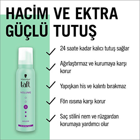 Taft Saç Köpüğü Volume No:3 Schaumfestiger Halt 150 ml