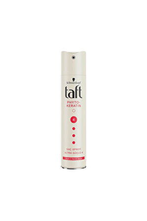 Taft Saç Spreyi 4-Phyto-Keratin Ultra Güçlü 250ml Güçlü Bakımlı