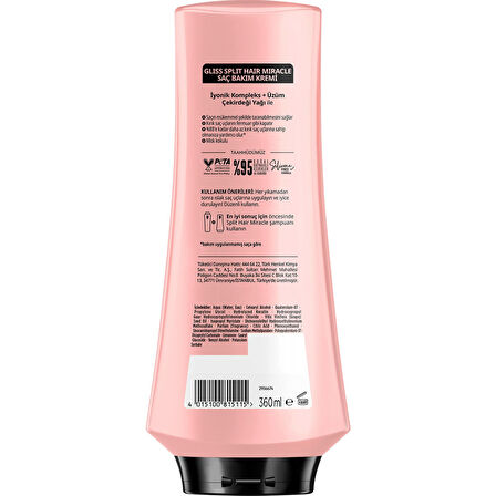 Gliss Split Hair Miracle Kırık Uçları Mühürleyici Saç Bakım Kremi 360 Ml