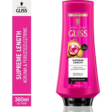 Schwarzkopf Gliss Supreme Length Saç Bakım Kremi 360 ML