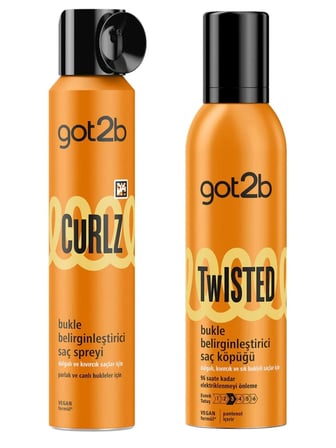 Got2b Vegan Bukle Belirginleştirici Saç Spreyi 200 ML + Saç Köpüğü 300 ML 