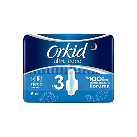 Orkid Ultra Gece & Gündüz (Boy 3) 6 adet Hijyenik Ped