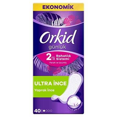 Orkid Yaprak Günlük Ped Normal Ekonomik Paket 40 Ped