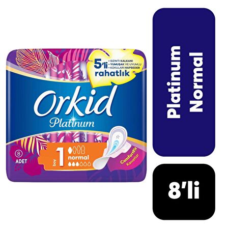 Orkid Platinum Hijyenik Ped Normal Tekli Paket 8 Ped