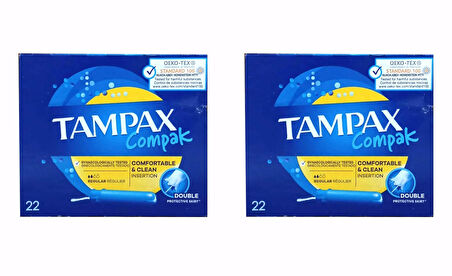 Tampax Compak Normal Tampon 22'Li-2 Paket