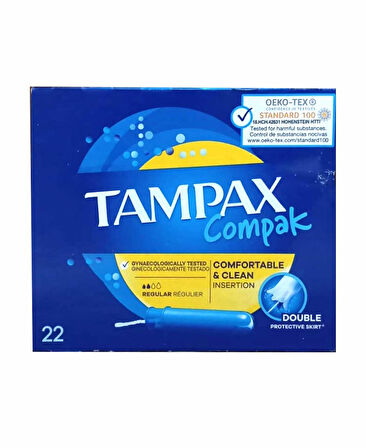 Tampax Compak Normal Tampon 22'Li-2 Paket