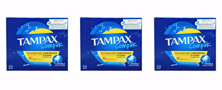 Tampax Compak Normal Tampon 22'Li -3 Paket