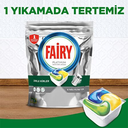 Fairy Platinum Limon Kokulu 72 Yıkama Tablet Bulaşık Makinesi Deterjanı 72 Adet 