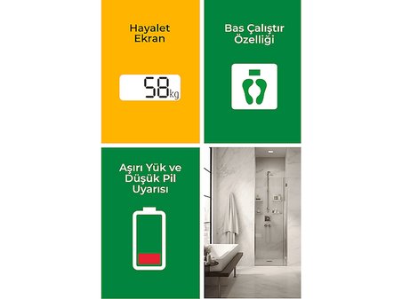 MEDISANA 38200 Dijital Cam Baskül Siyah