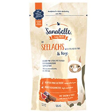 Sanabelle Seelachs Balık - İncirli Granül Yetişkin Kedi Ödülü 55 g 